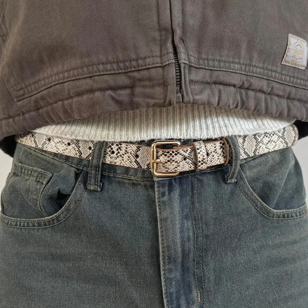 Y2k style snakeskin american western